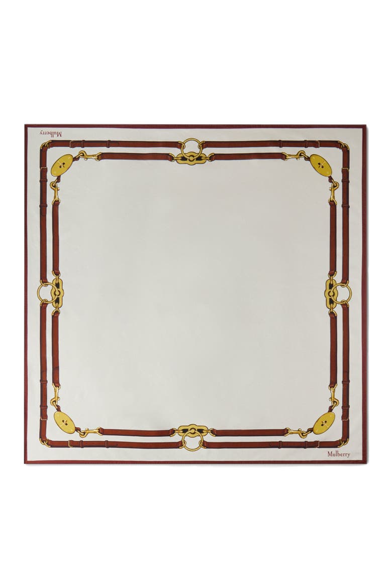 Square Scarf - Belted Boarder, Main, color, Cream