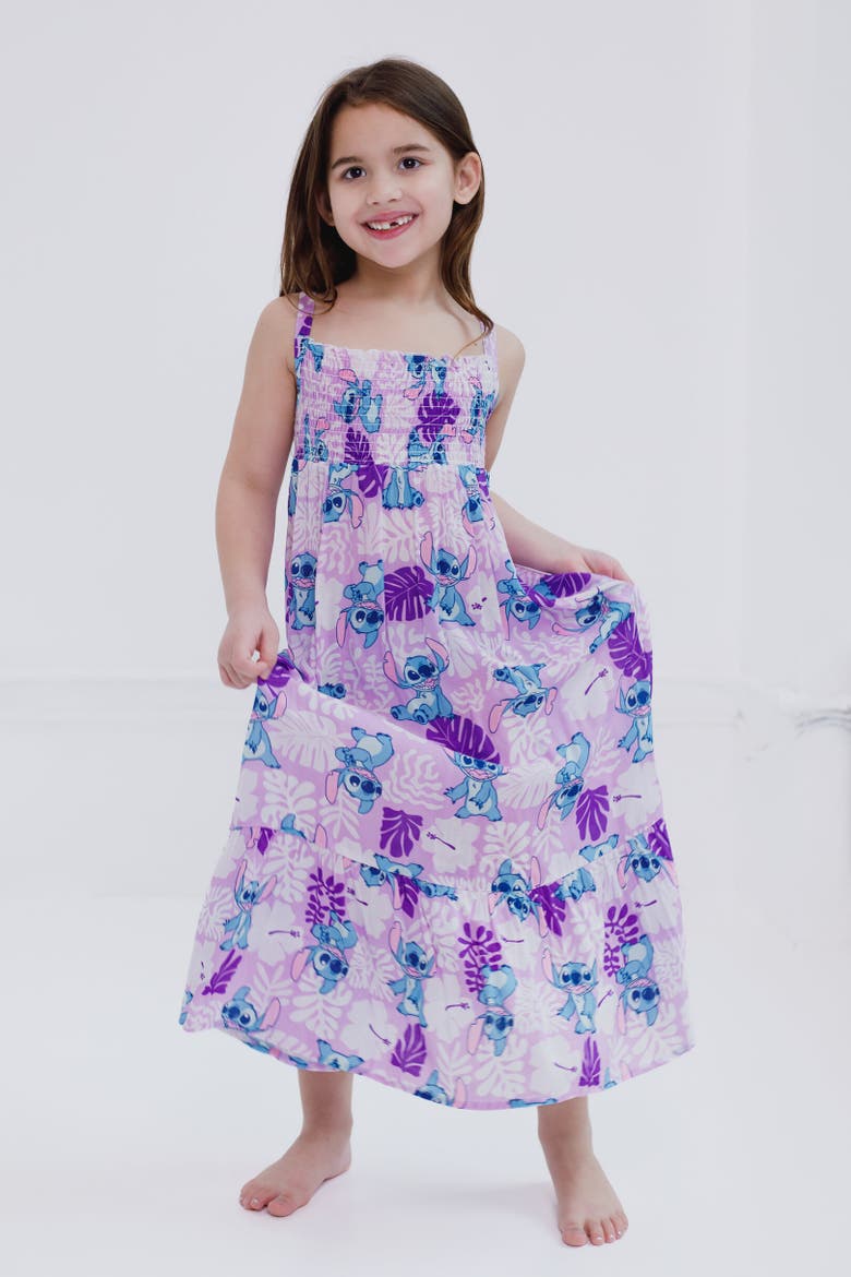 Maxi Strappy Dress, Alternate, color, Lilo & Stitch Purple