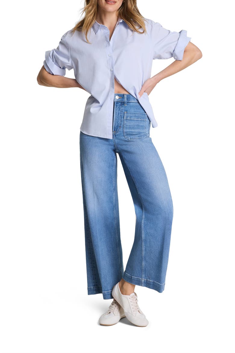 SPANXshape™ Authentic 360 Patch Pocket Crop Wide Leg Jeans, Alternate, color, ELYSIAN