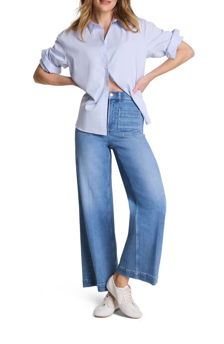 SPANX<sup>®</sup> SPANXshape<sup>™</sup> Authentic 360 Patch Pocket Cropped Wide Leg Jeans, Alternate, color, Elysian
