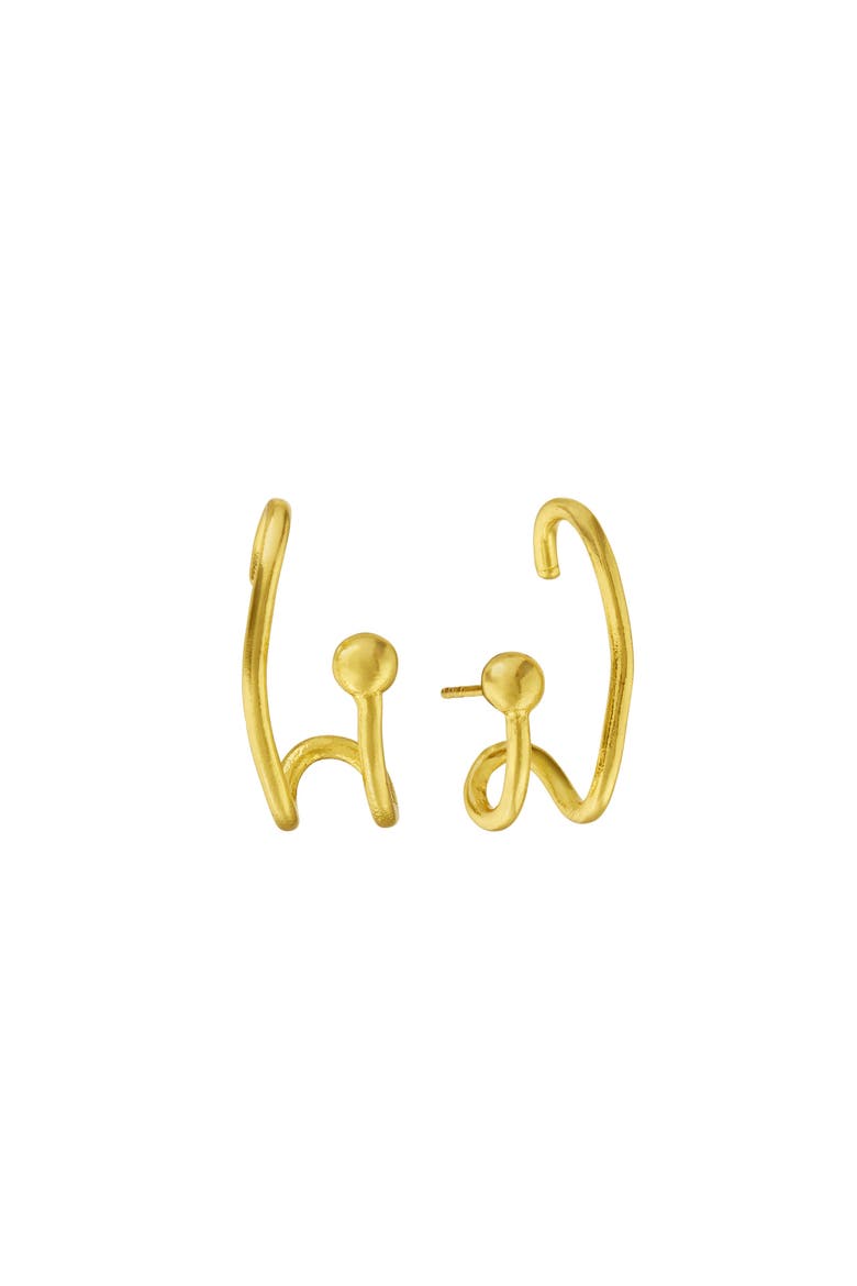 Odette Stud Earrings, Main, color, Metallic Gold