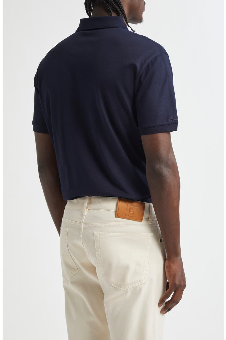Polo Bear Patch Cotton Piqué Polo, Alternate, color, CLASSIC CHAIRMAN NAVY