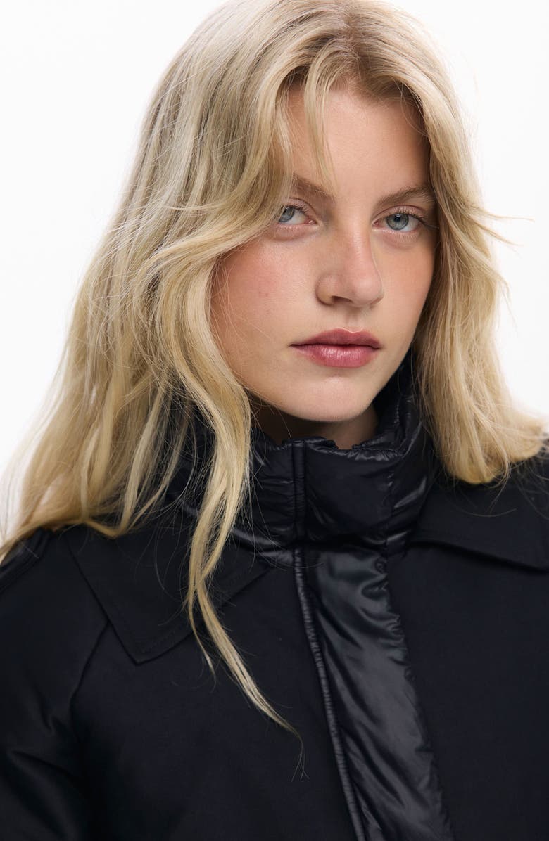 Desigual Hybrid Padded Jacket, Alternate, color, Black