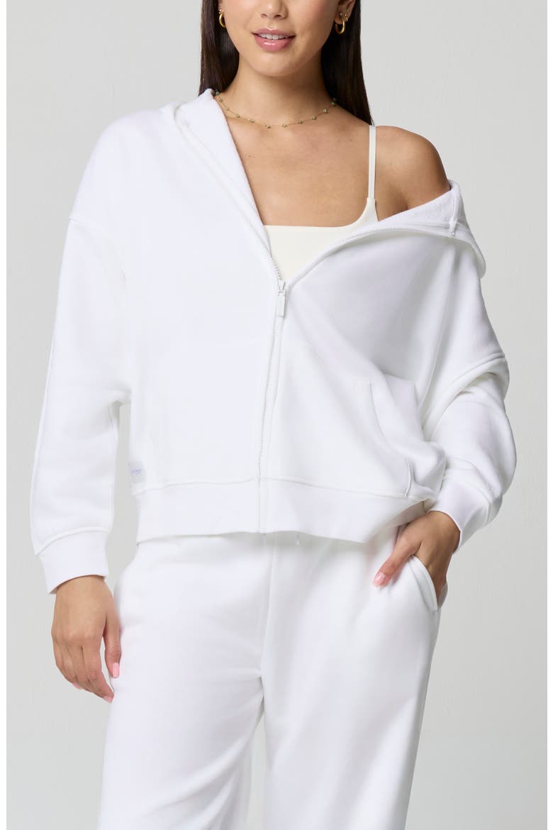 Cozy Crush Forever Embroidered Oversize Graphic Zip Hoodie, Main, color, STRAWBERY STRIPE