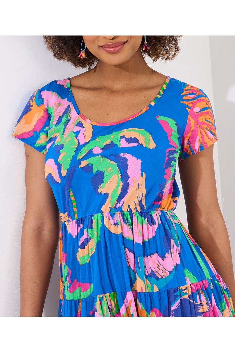 Cotton Maxi Dress, Alternate, color, MEGA PALM TREES