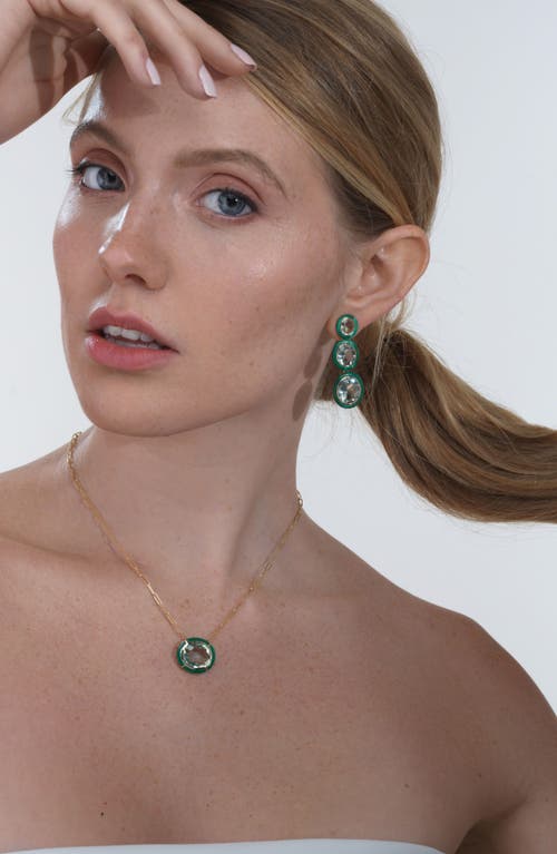 Goshwara Melange Blue Topaz Pendant Necklace In Gold