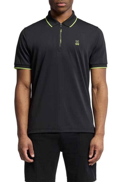 Psycho Bunny Jeffrey Tipped Zip Placket Polo