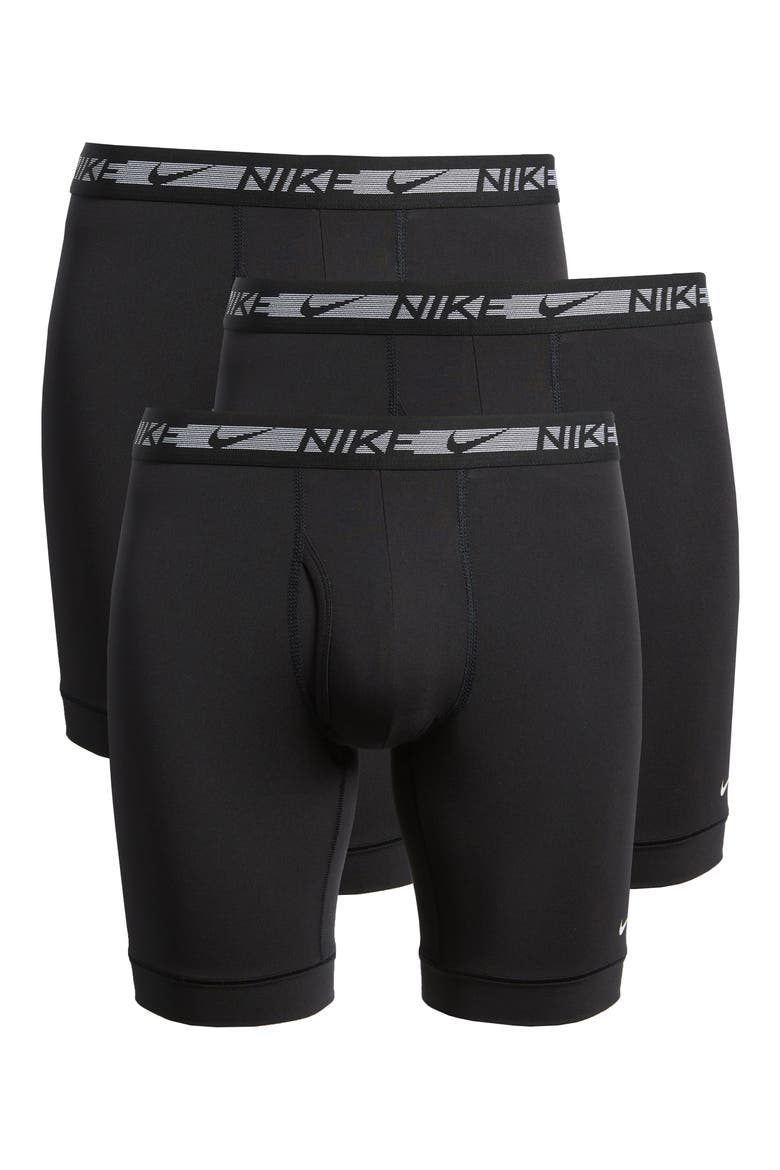 Flex Micro 3-Pack Long Boxer Briefs, Alternate, color, BLACK