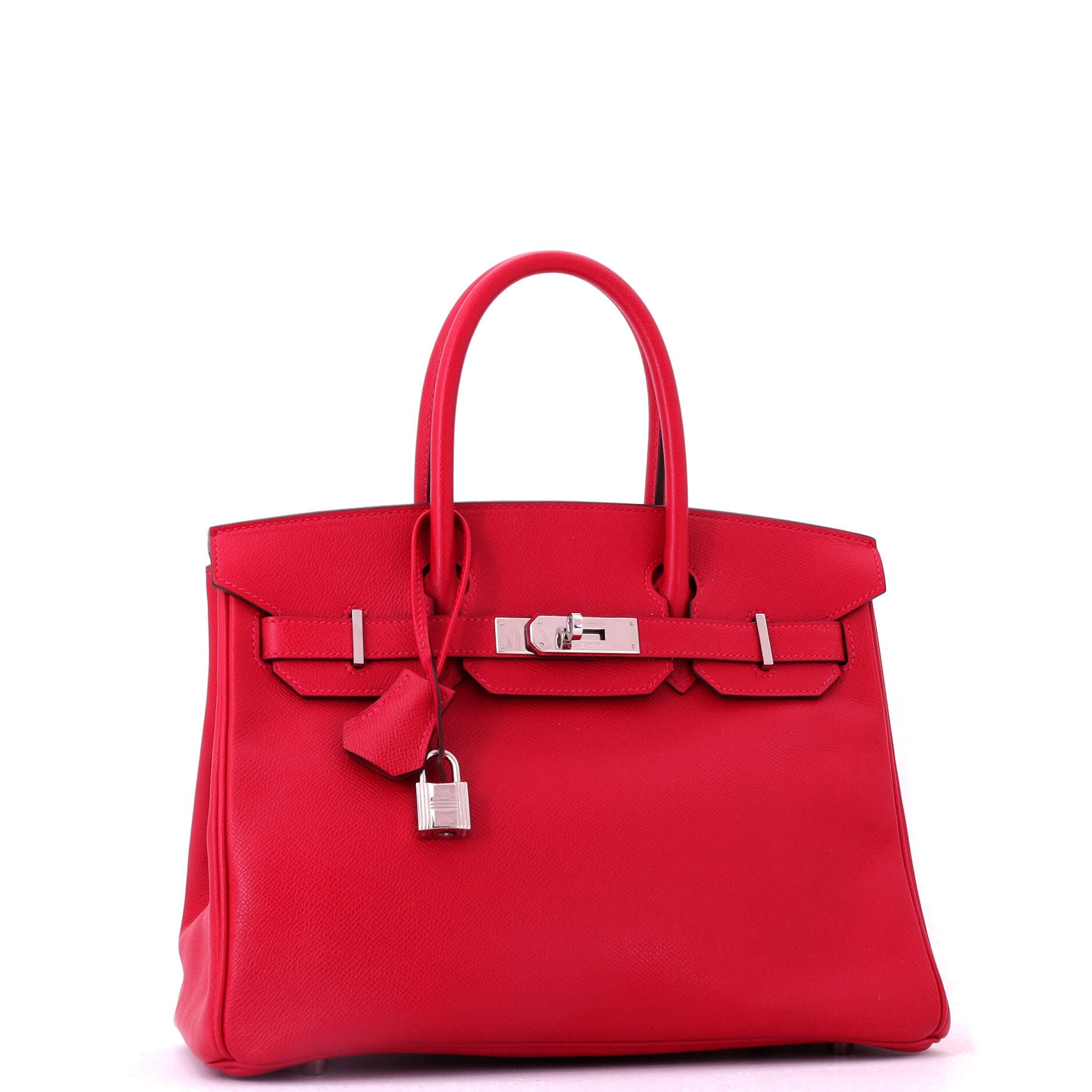 Pre-Owned Hermes Birkin Handbag Red Epsom with Palladium Hardware 30, Alternate, color, Rouge Casaque