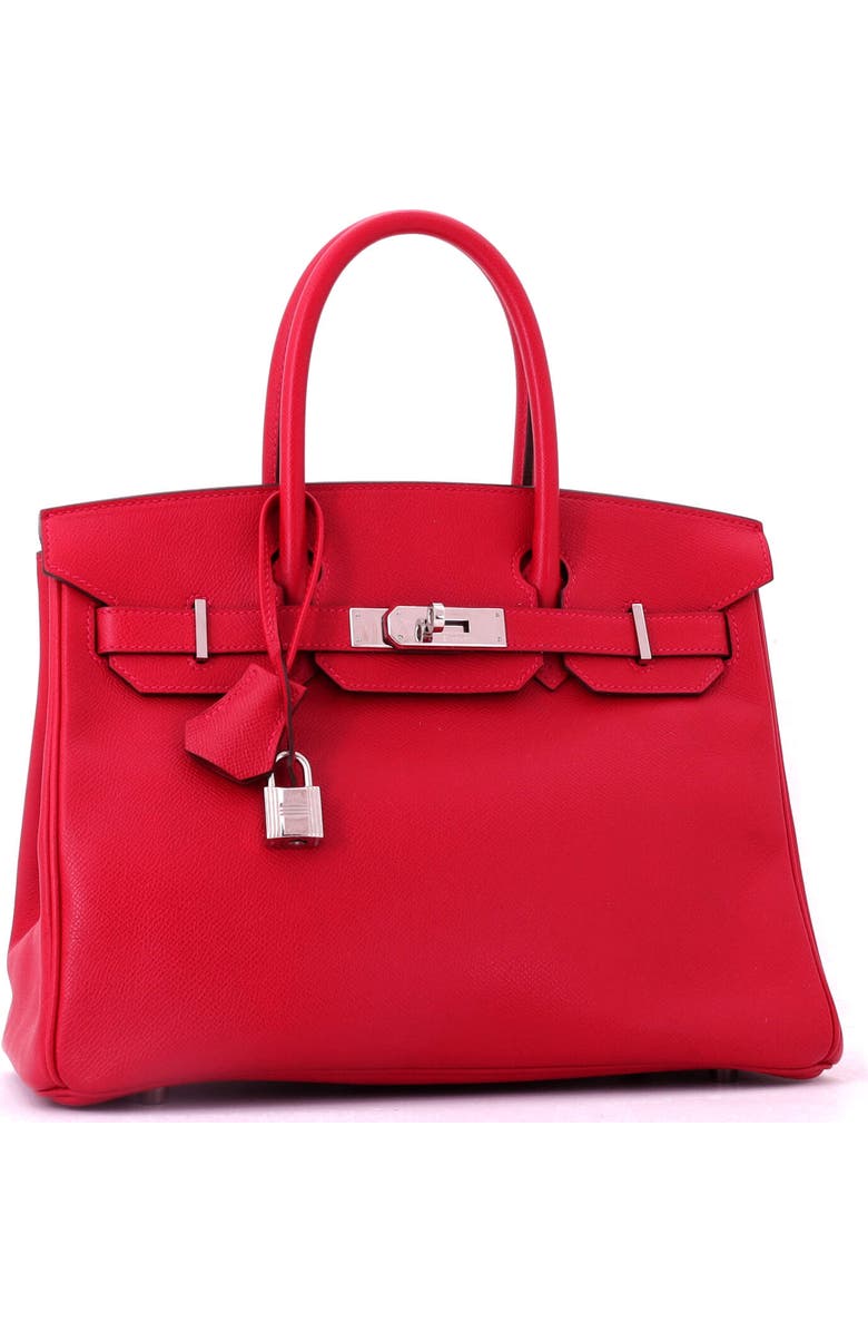 Pre-Owned Hermes Birkin Handbag Red Epsom with Palladium Hardware 30, Alternate, color, Rouge Casaque