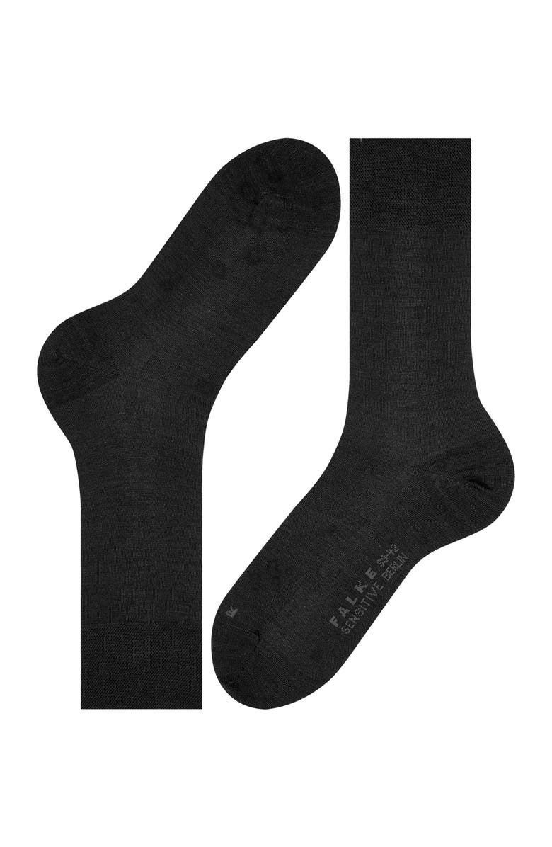 Falke Sensitive Berlin Socks for Diabetics, Alternate, color, Black
