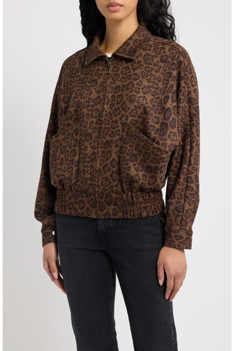 Paulina Leopard Print Bomber Jacket, Alternate, color, CLASSIC LEOPARD