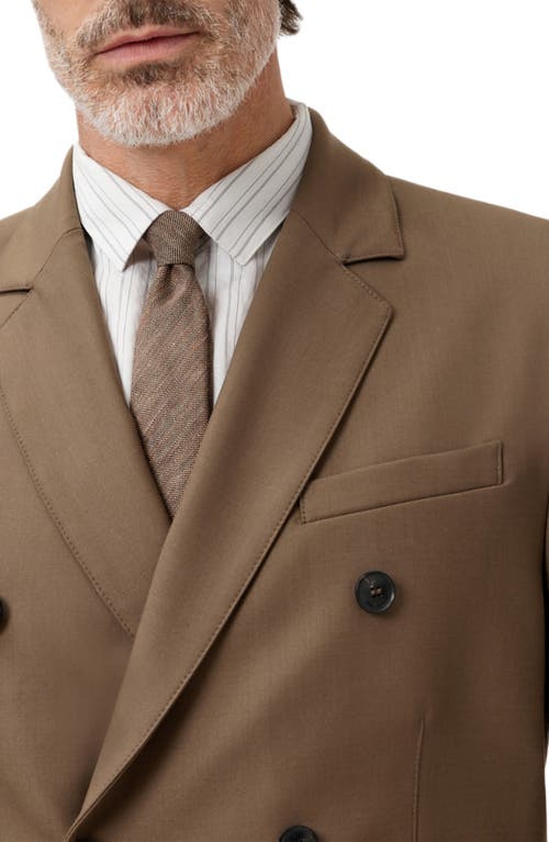 John Varvatos Devitt Double Breasted Blazer In Brown