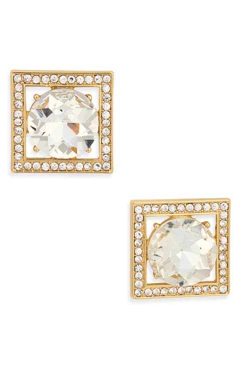 Crystal Square Earrings