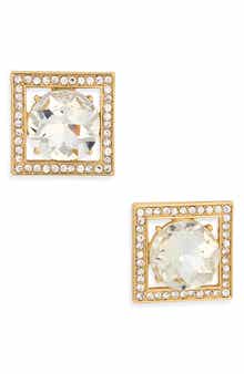 Kenneth Jay Lane Crystal Square Earrings