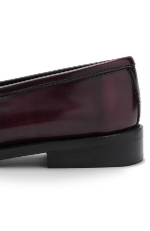 Mango Luisa Penny Loafer In Burgundy