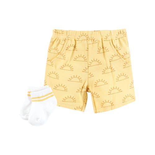 Hudson Baby Bodysuit, Short And Sock In Multi