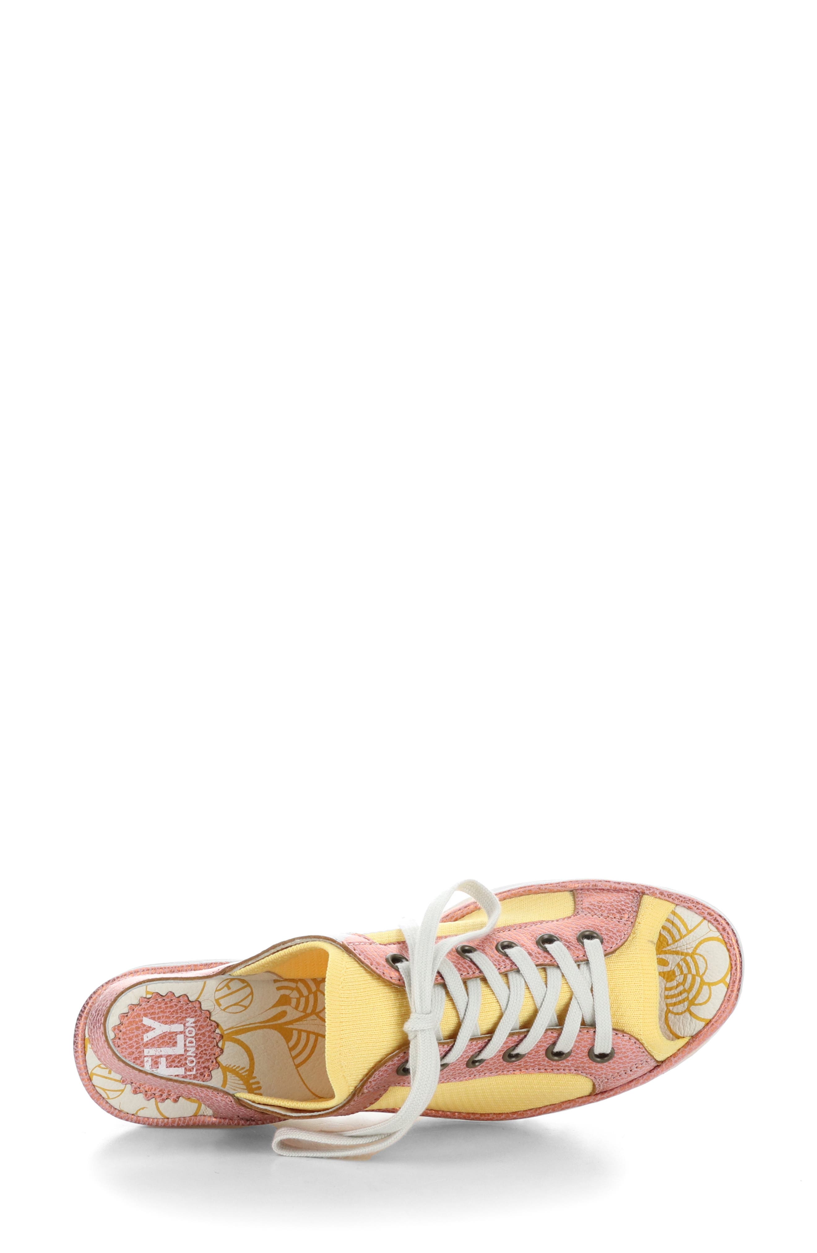 Yedu Lace-Up Wedge Sandal, Alternate, color, 015 SALMON LAMAR/ KNIT