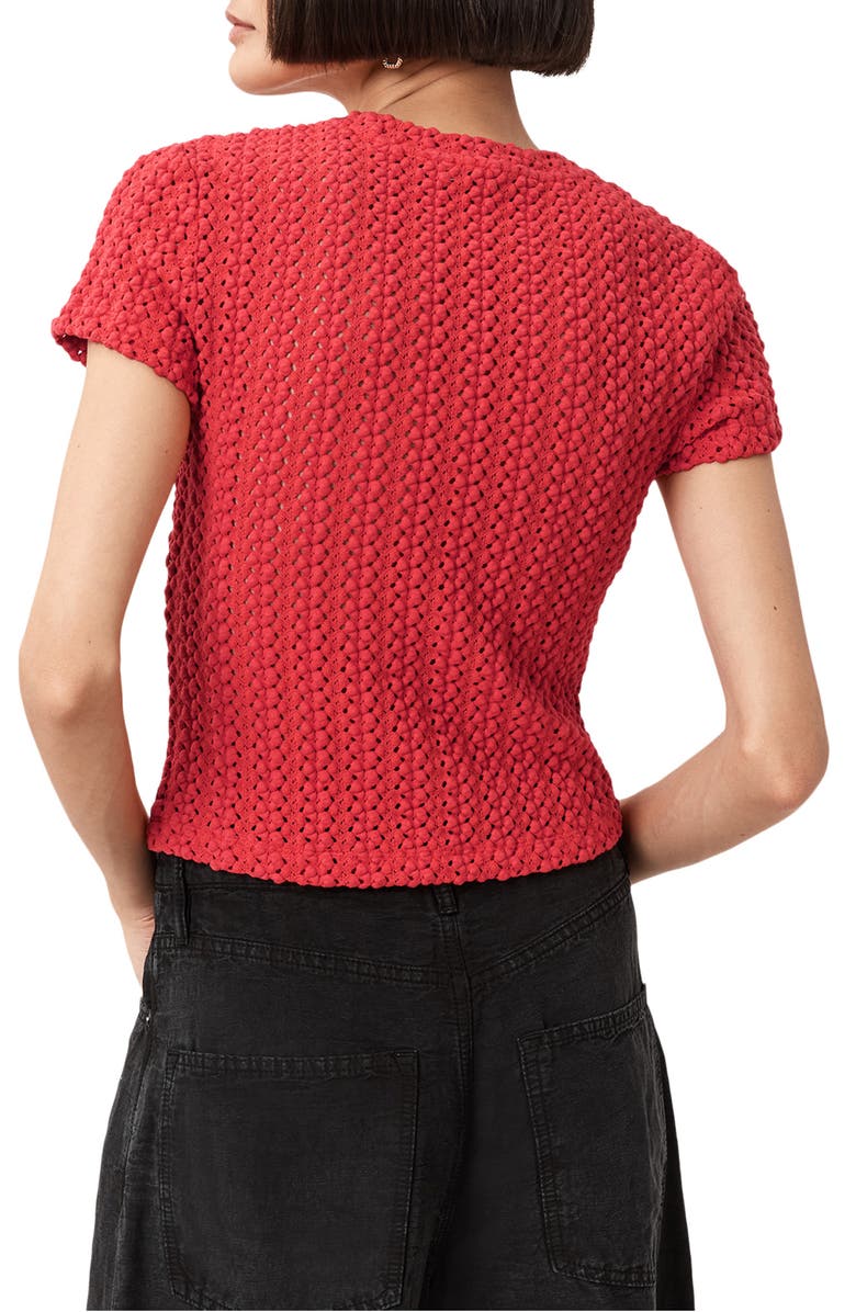 AllSaints Karma Stevie Lace Top, Alternate, color, Crimson Red