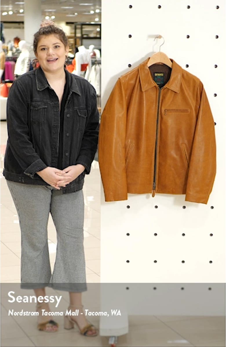 Waxy Cowhide Leather Moto Jacket, sales video thumbnail