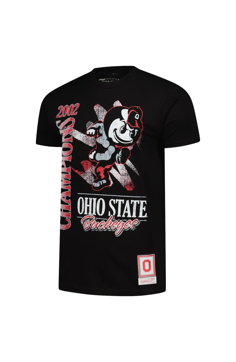 Mitchell & Ness Men's Mitchell & Ness Black Ohio State Buckeyes Retro Brush Mineral Wash T-Shirt, Alternate, color, Black