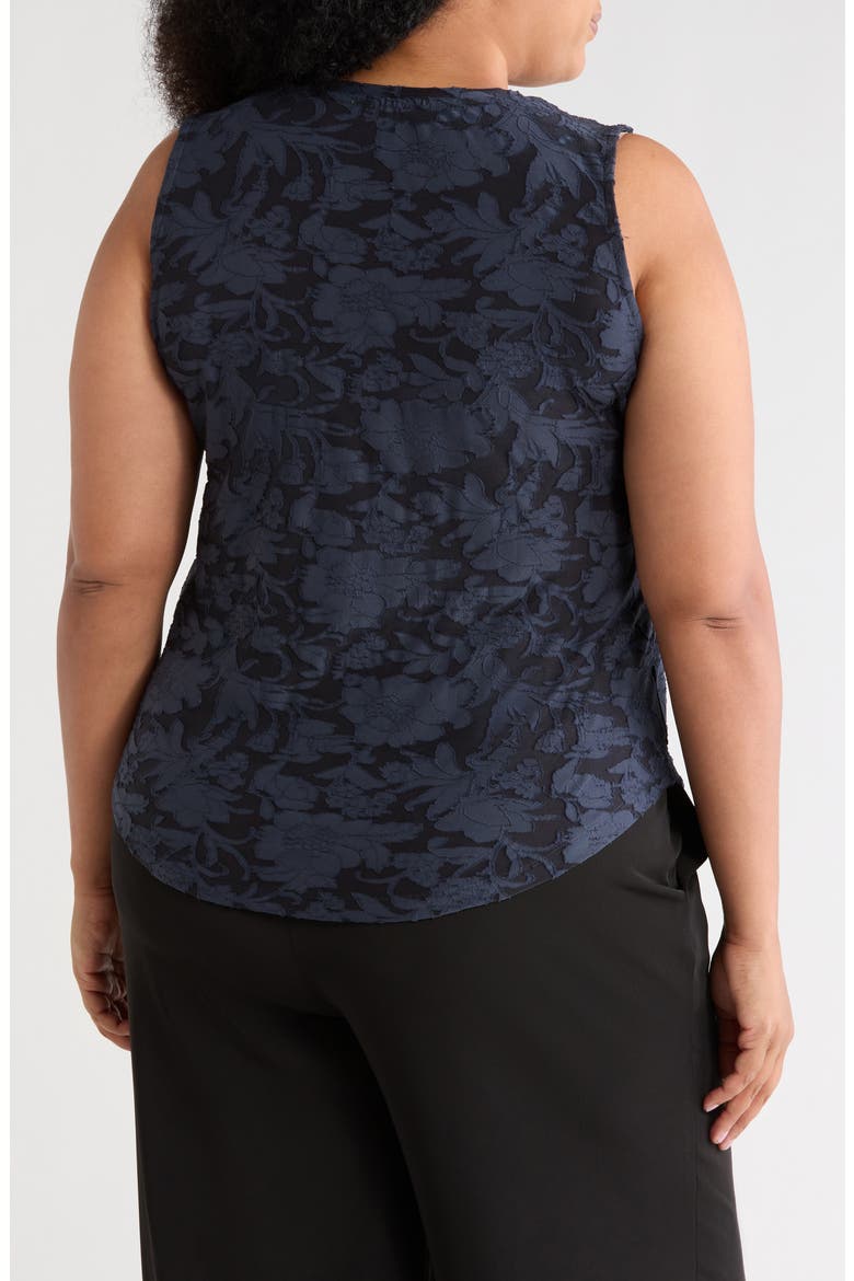 Floral Scoop Neck Tank Top, Alternate, color, DARK TEAL