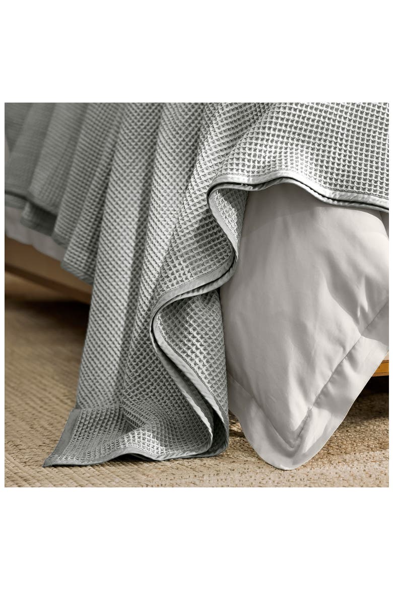 Waffle Organic Cotton Blanket, Alternate, color, SHORE