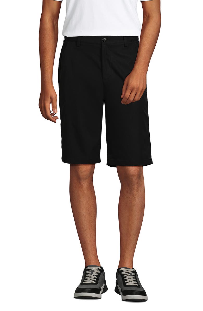 Lands' End School Uniform  Active Chino Shorts, Main, color, Black