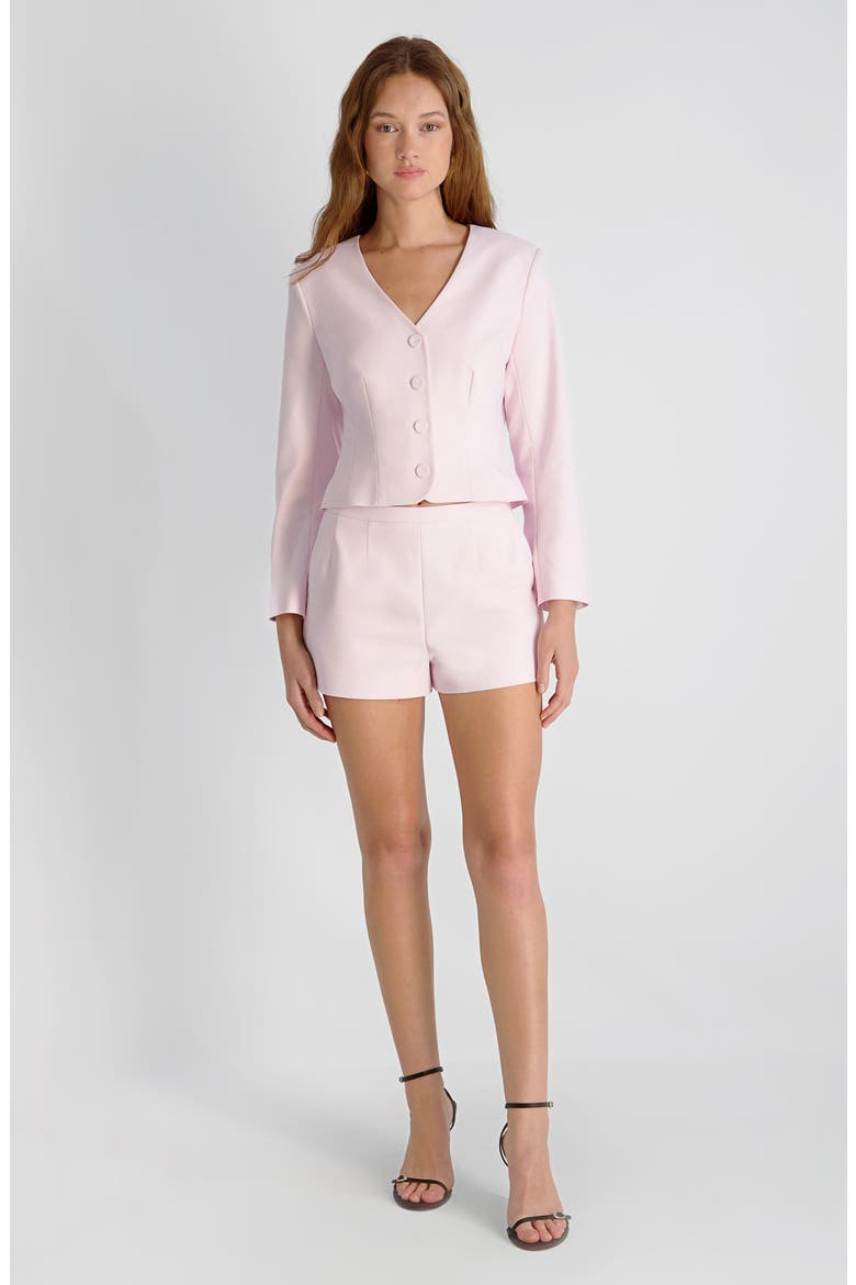 Halsey Twill Crop Jacket, Alternate, color, PINK ICING