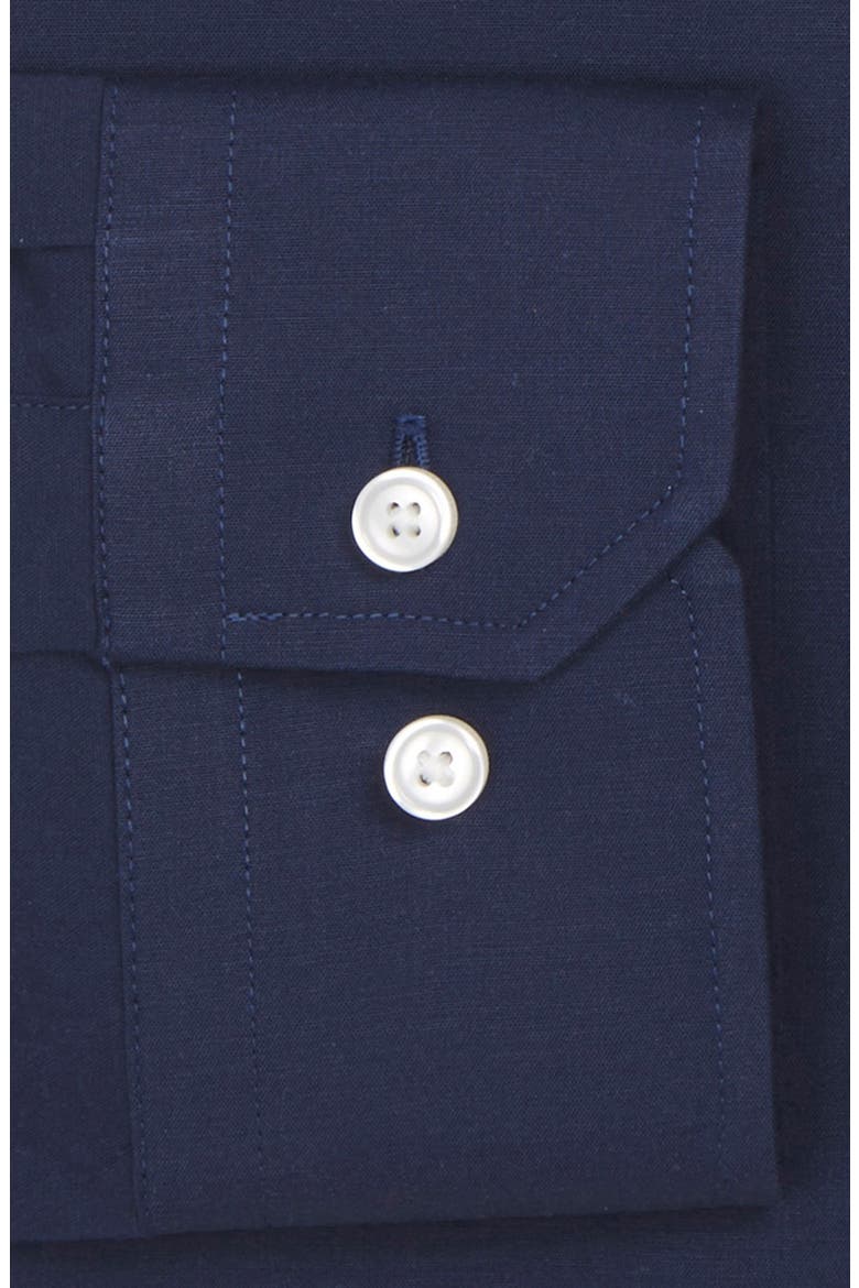 Trim Fit Dress Shirt, Alternate, color, NAVY PEACOAT
