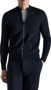 MANGO Comfort Stretch Crewneck Zip Cardigan