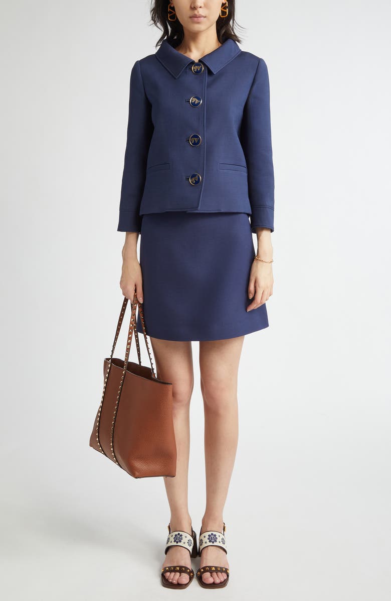 Valentino Garavani Crepe Couture Jacket, Alternate, color,