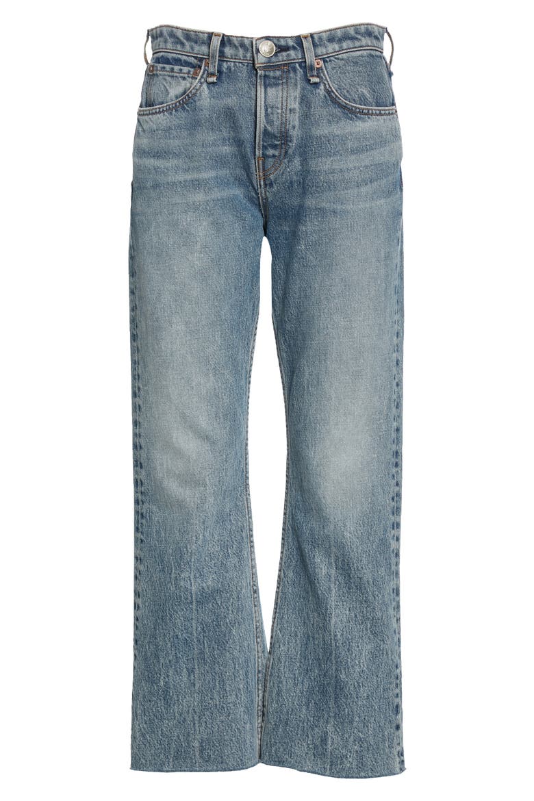 Maya High Waist Crop Flare Jeans, Alternate, color, FARROW