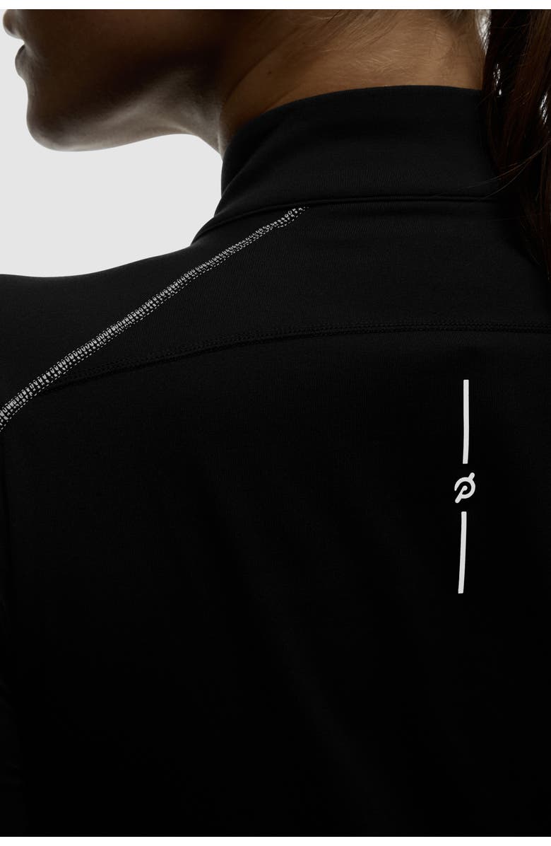 Peloton Women's Active Brushed Jersey ¼ Zip, Alternate, color, Black