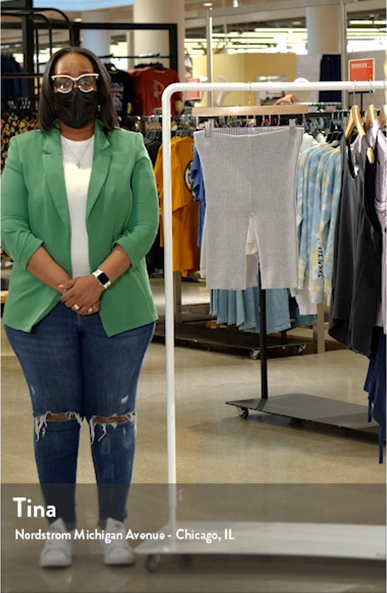 Rib Cozy Cotton Blend Bike Shorts, sales video thumbnail