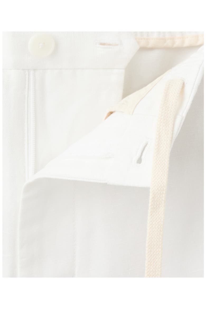 Cotton & Linen Bermuda Shorts, Alternate, color, OFF WHITE
