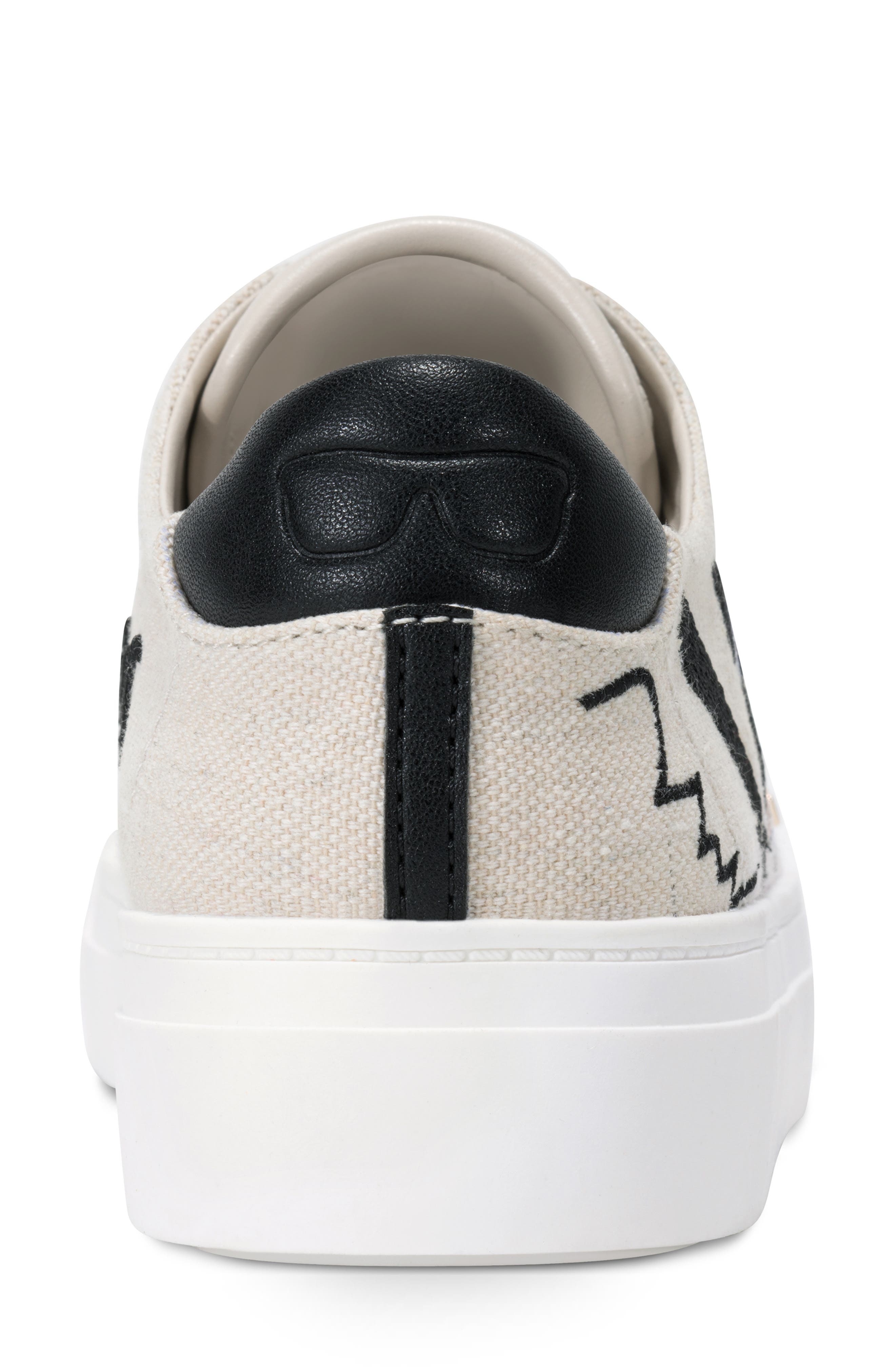 KARL LAGERFELD PARIS Cate Ikonic Sneaker, Alternate, color, Soft White/ Black