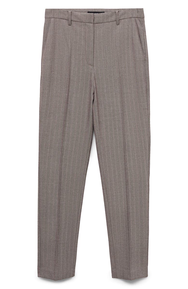 MANGO Flat Front Skinny Pants, Alternate, color, Beige