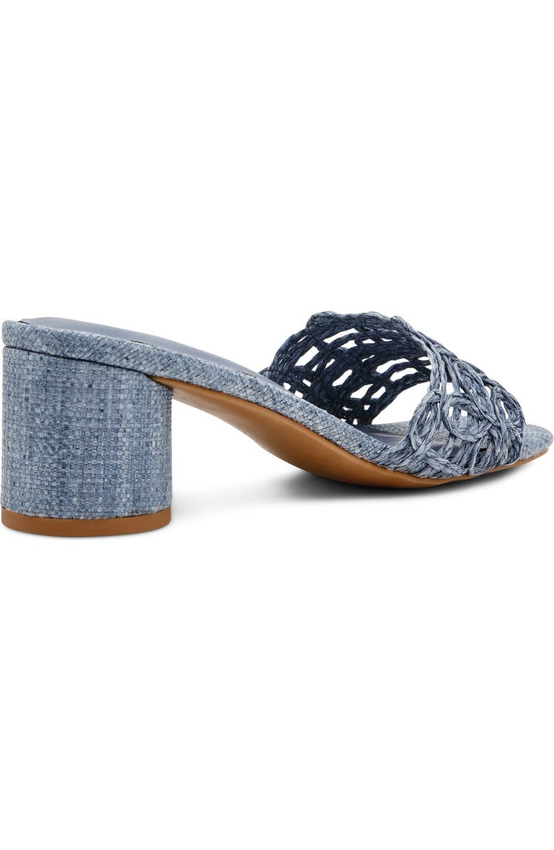 Anne Klein Flores Slide Sandal, Alternate, color, Blue Raffia