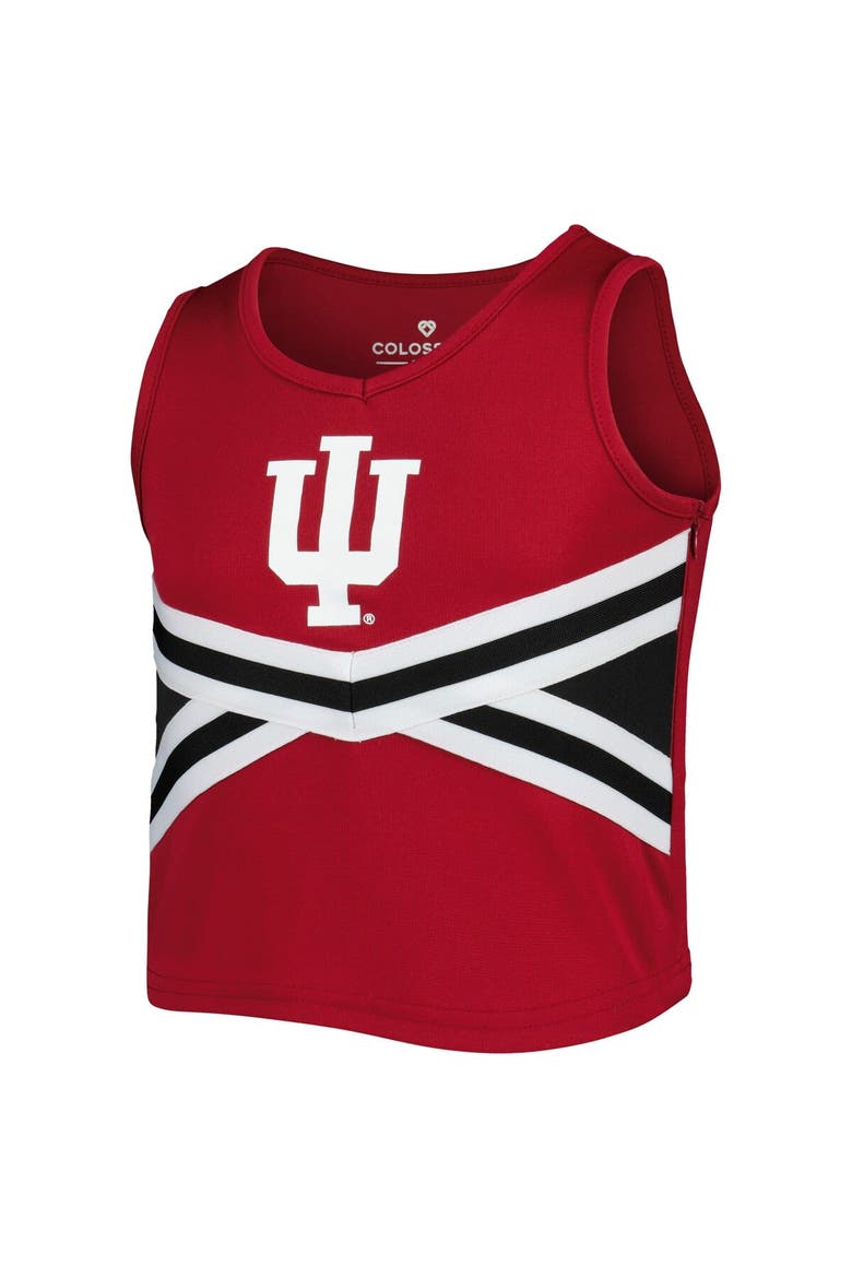 Girls Youth Colosseum Crimson Indiana Hoosiers Carousel Cheerleader Set, Alternate, color, Crimson