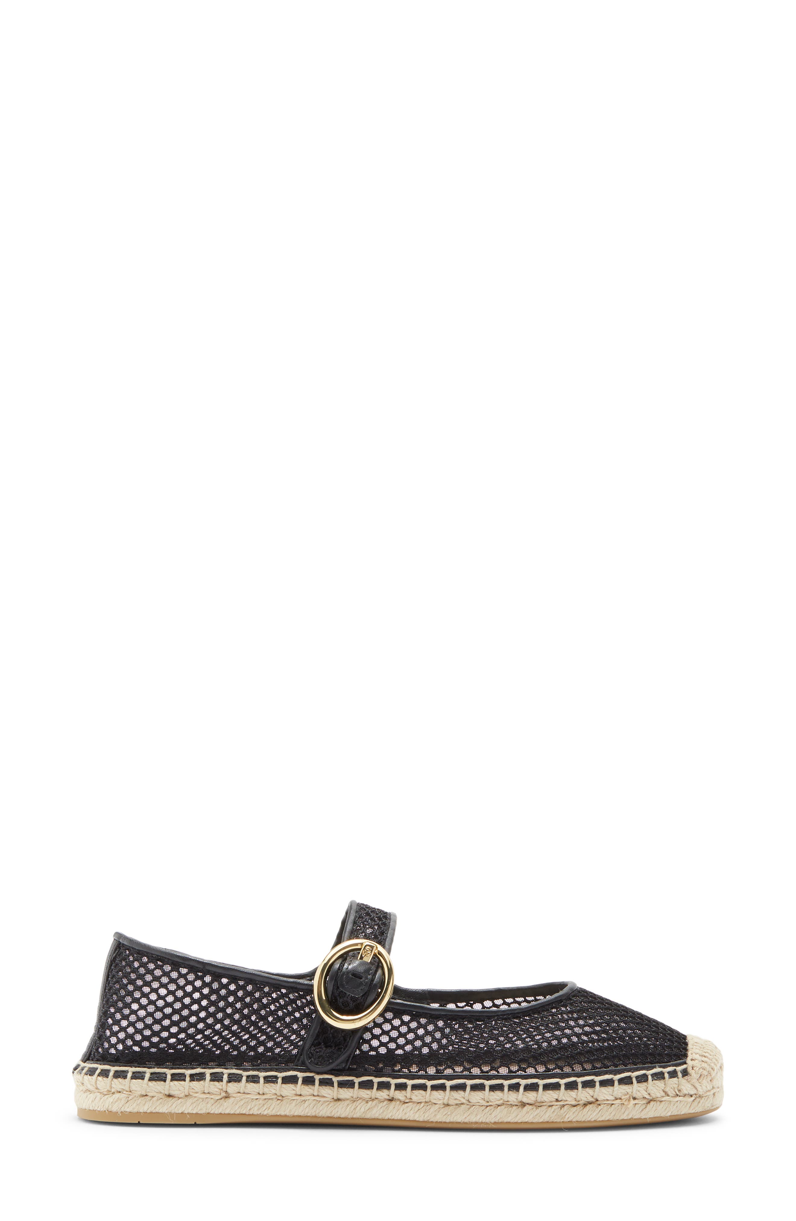 Stuart Weitzman Benni Espadrille Mary Jane Flat, Alternate, color, Black