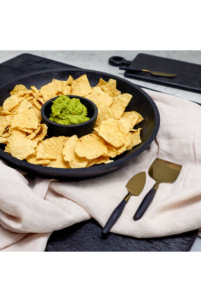 Arendal Chip & Dip Bowl Set, Alternate, color, Black