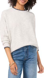 Vince Camuto Tipped Crewneck Sweater