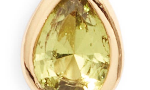 Set & Stones Teardrop Birthstone Pendant Necklace In Gold/august