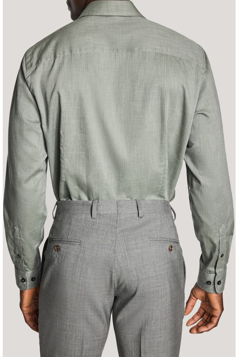 Flannelite Cotton Long Sleeve Sport Shirt, Alternate, color, SAGE