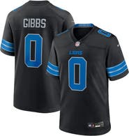 Nike Men's Nike Jahmyr Gibbs Black Detroit Lions 2nd Alternate Game Player Jersey