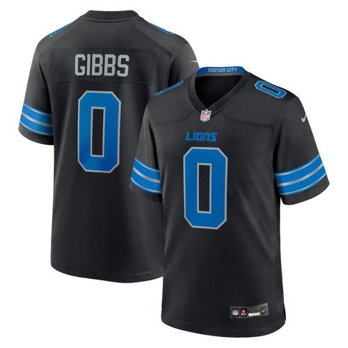 Nike Jahmyr Gibbs Black Detroit Lions 2nd Alternate Game Player Jersey