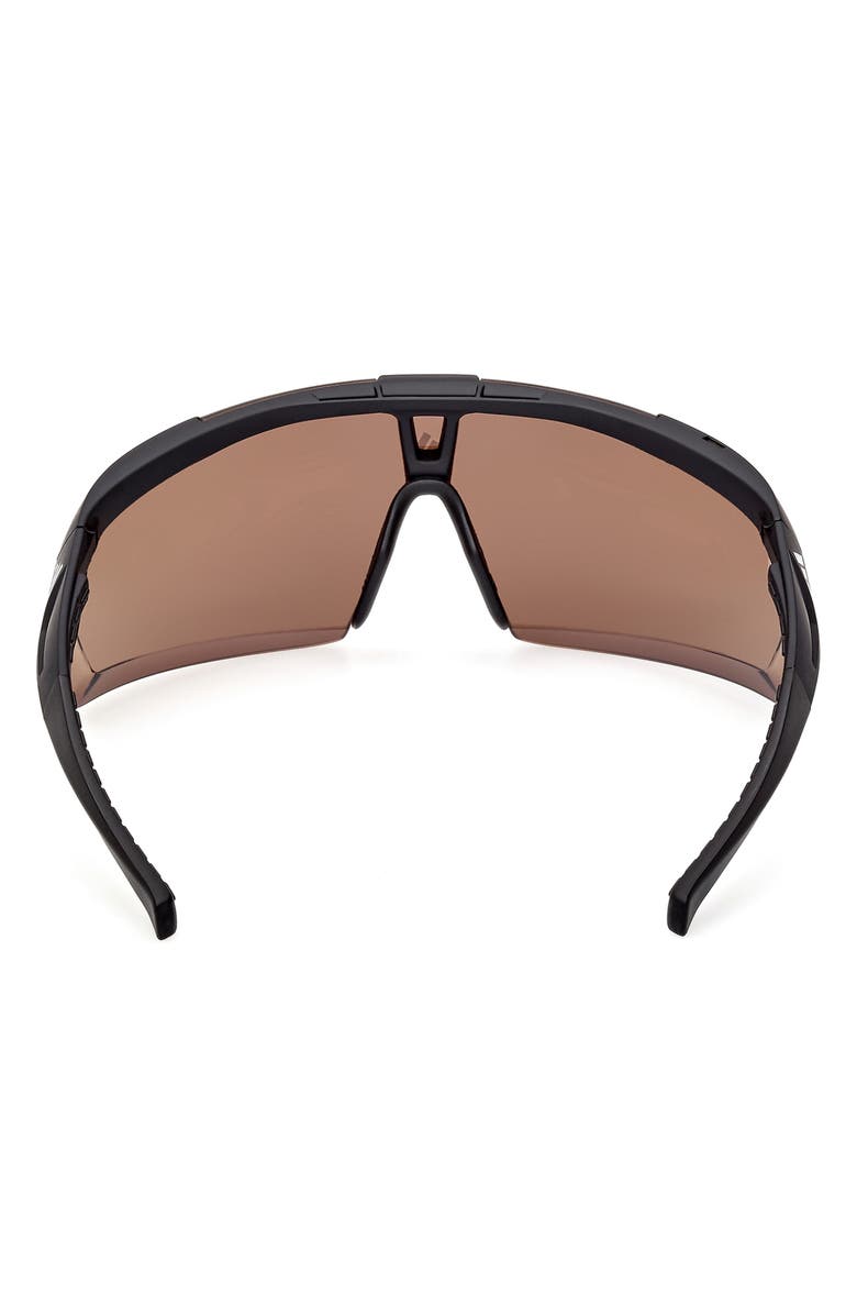 adidas 00mm Shield Sunglasses, Alternate, color, Matte Black / Brown Mirror