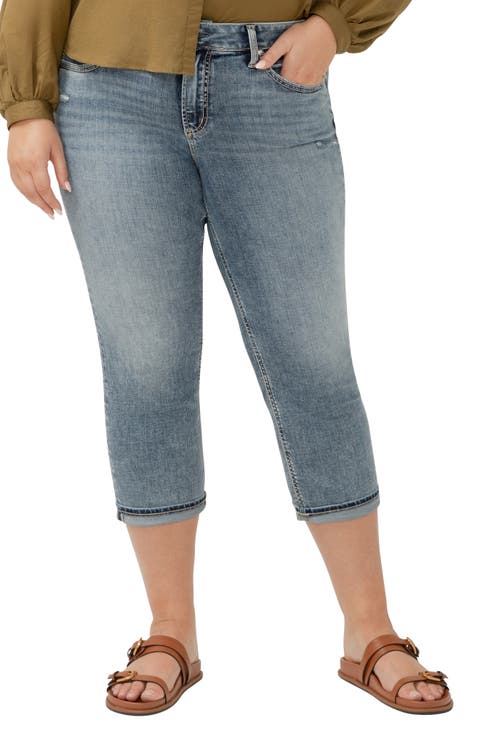 Suki Curvy Mid Rise Capri Jeans (Plus)