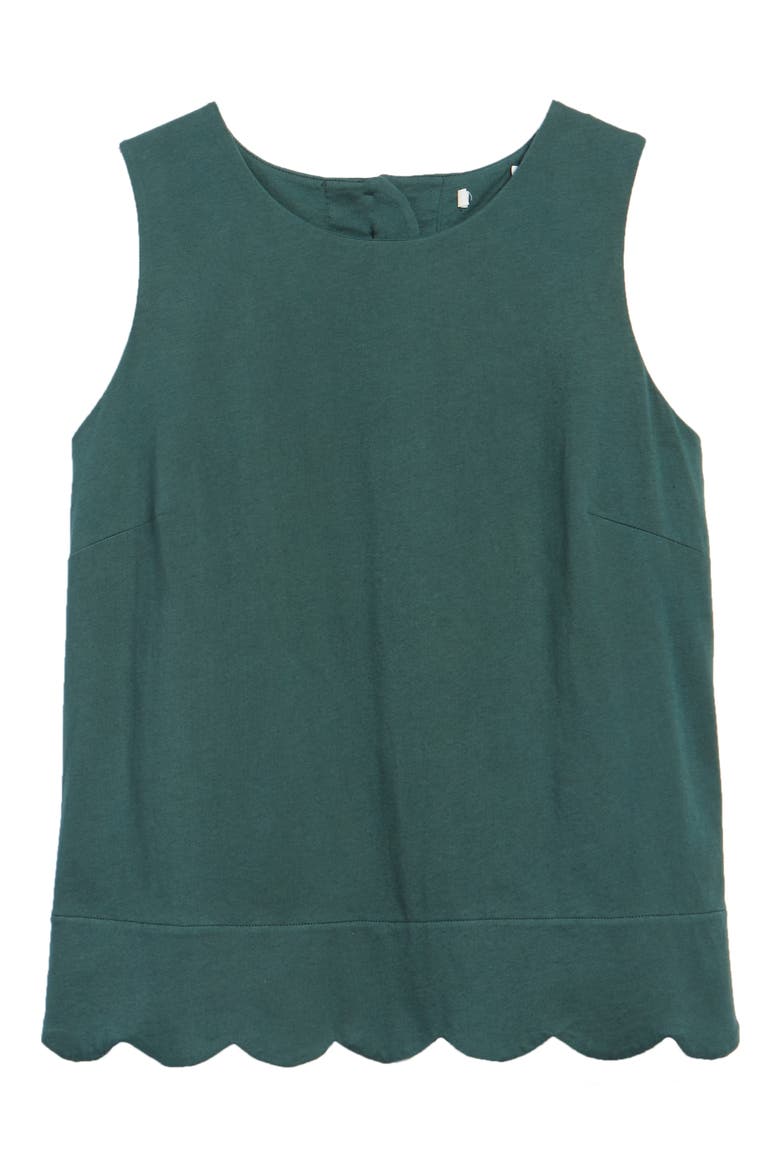 Scalloped Tank, Alternate, color, GREEN GABLES